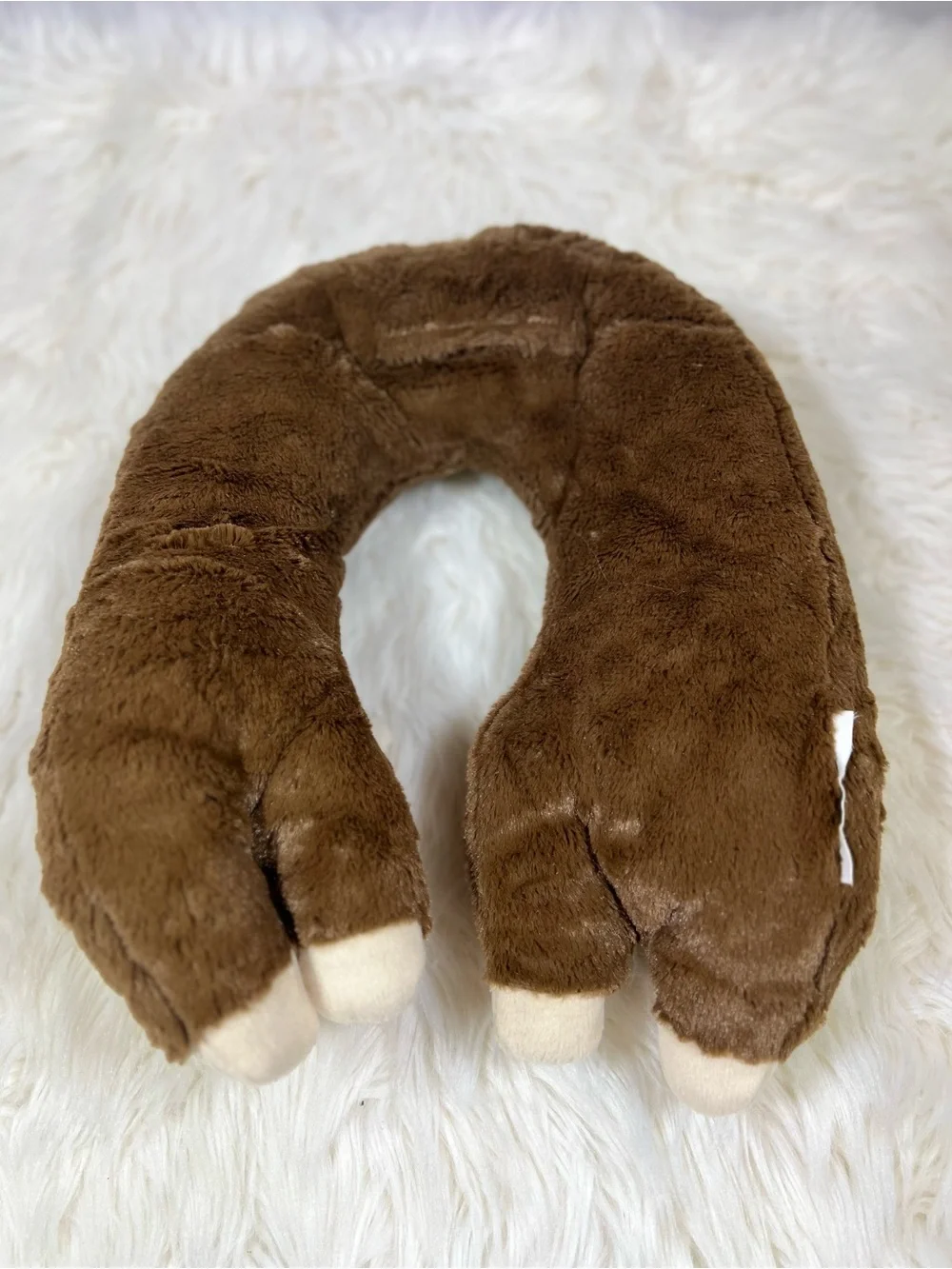 Plush Monkey U-Shaped Neck Pillow Massager Battery Operated Travel Pillow